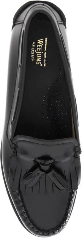 G.h. Bass & Co. Geborsteld Leren Esther Kiltie Loafers Black Dames