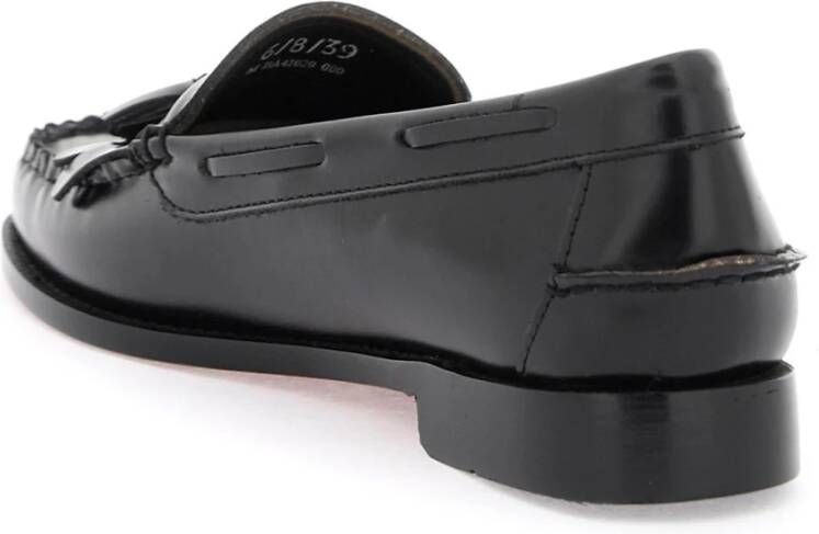 G.h. Bass & Co. Geborsteld Leren Esther Kiltie Loafers Black Dames