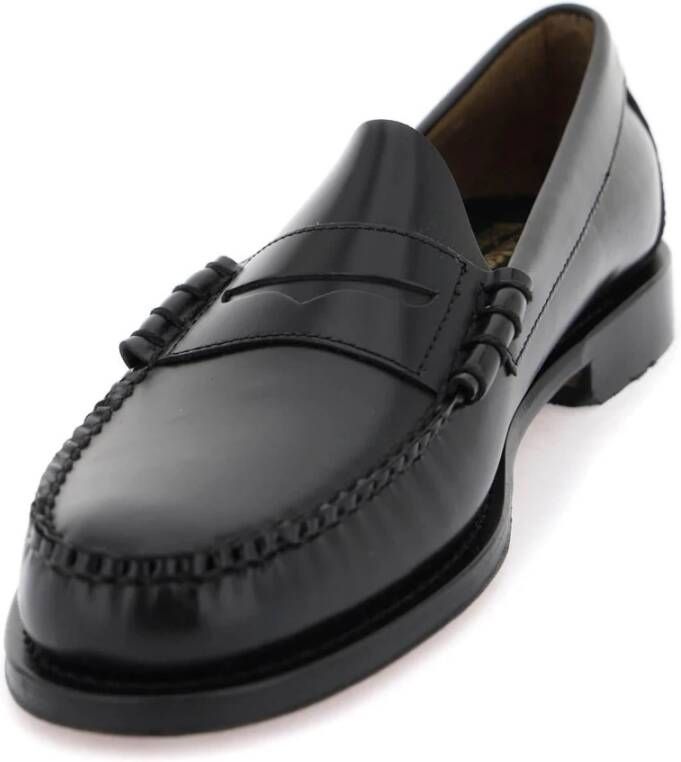 G.h. Bass & Co. Handgemaakte Leren Penny Loafers Purple Heren