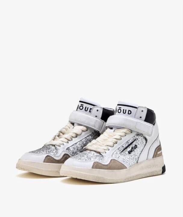 Ghoud Glitter High Top Sneakers White Dames