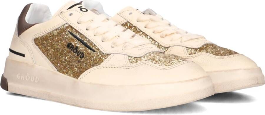 Ghoud Glitter Lage Sneakers in Goud Yellow Dames