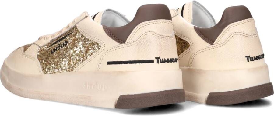 Ghoud Glitter Lage Sneakers in Goud Yellow Dames