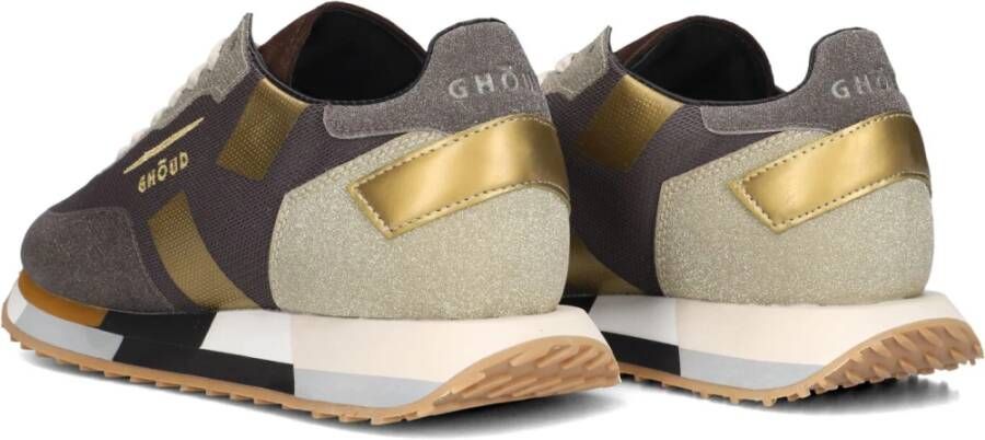 Ghoud Glitter Mesh Sneakers in Bruin Brown Dames