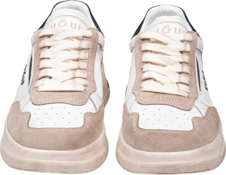 Ghoud Leren Sneakers Beige Zwart Suède Inzetstukken Multicolor Heren