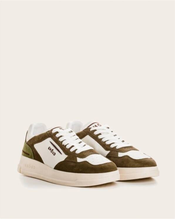 Ghoud Leren Suède Sneakers Green Heren