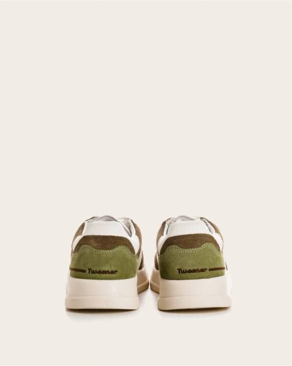 Ghoud Leren Suède Sneakers Green Heren