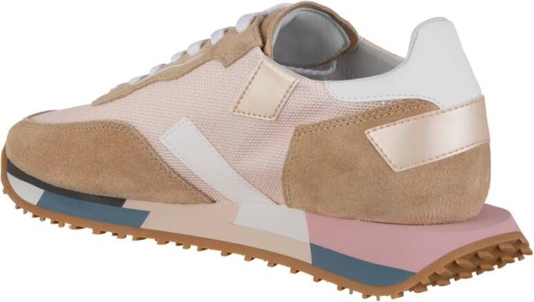 Ghoud Mesh en Suede Sneakers Beige Dames