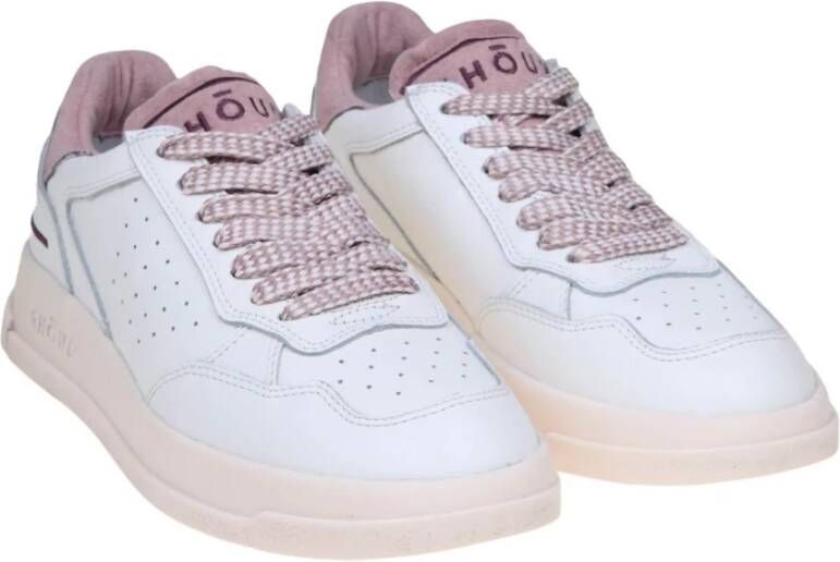 Ghoud Witte en Roze Leren Lage Sneakers Wit Dames