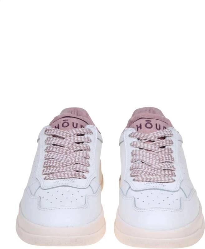 Ghoud Witte en Roze Leren Lage Sneakers Wit Dames