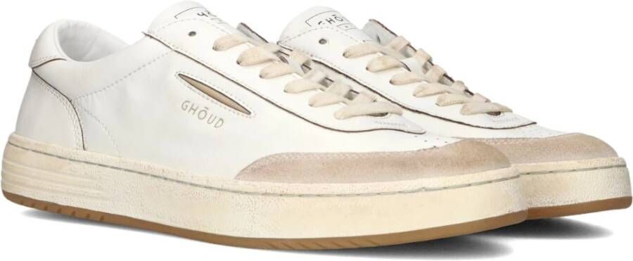 Ghoud Witte Lage Geborstelde Sneakers White Heren