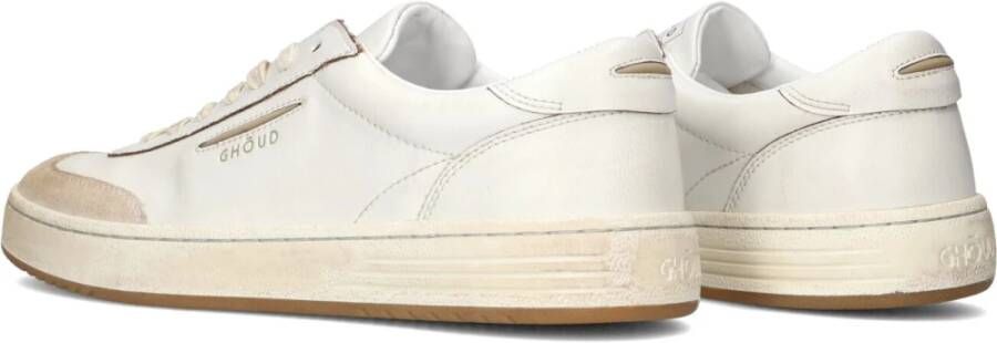 Ghoud Witte Lage Geborstelde Sneakers White Heren