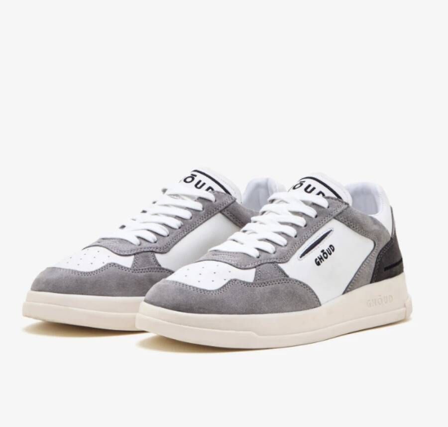 Ghoud Witte Leren Sneakers Gray Heren