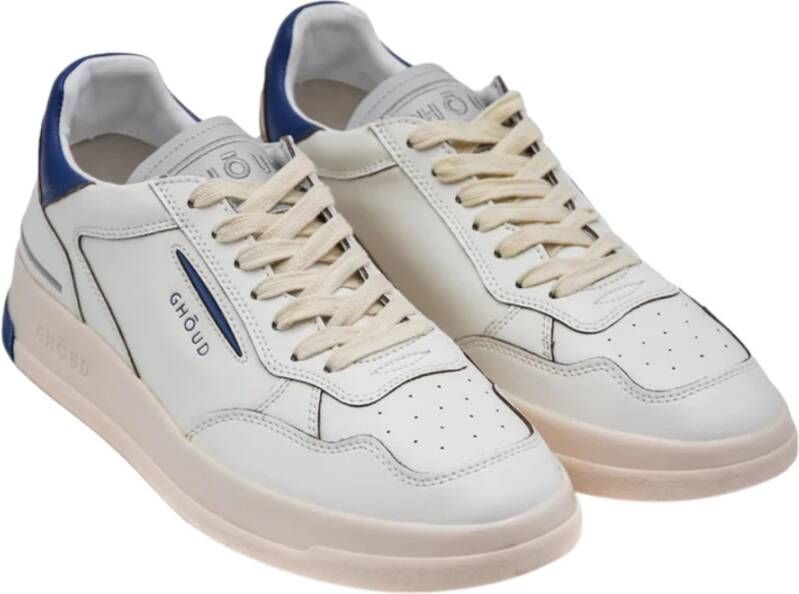 Ghoud Witte Leren Tennisschoenen White Heren