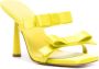 Gia Borghini Gele Satijnen Muiltjes met Strikdetail Yellow Dames - Thumbnail 2