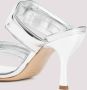 Gia Borghini Metallic Leren Sandalen Aw23 White Dames - Thumbnail 3