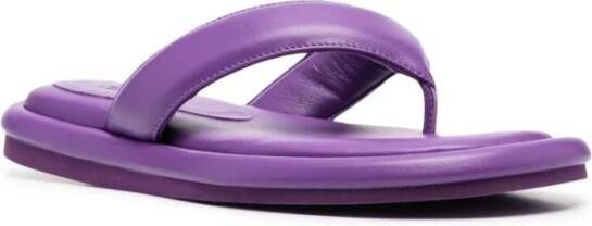 Gia Borghini Paarse Leren Flip-Flops Purple Dames