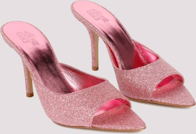 Gia Borghini Roze & Paarse Leren Muiltjes Pink Dames