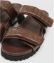 Gia Borghini Slip-On Sandalen met Krokodillenprint Brown Dames - Thumbnail 9