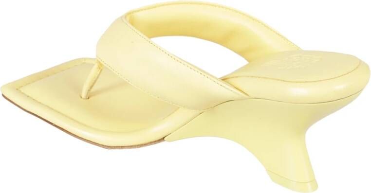 Gia Borghini Stijlvolle Thong Sleehak Sandalen Yellow Dames