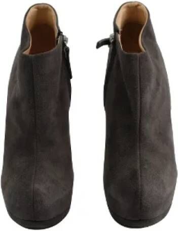 Giambattista Valli Pre-owned Suede boots Gray Dames