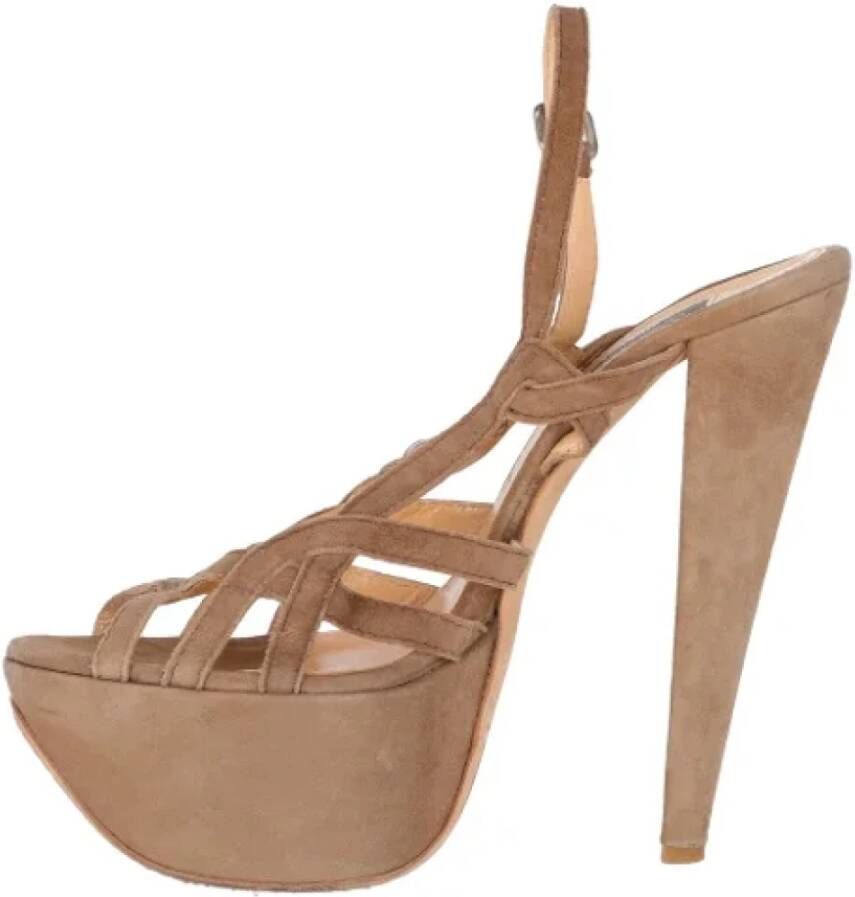 Giambattista Valli Pre-owned Suede sandals Beige Dames