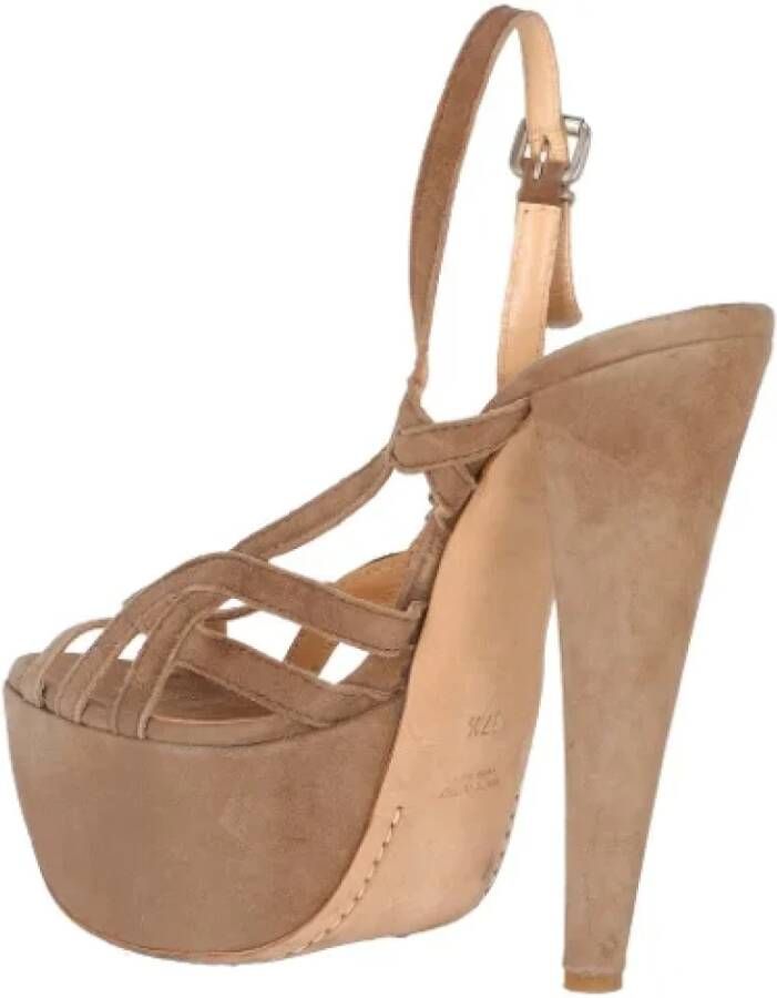 Giambattista Valli Pre-owned Suede sandals Beige Dames