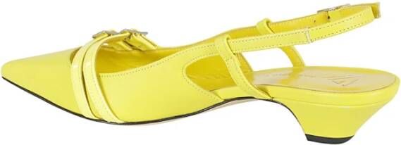 Giampaolo Viozzi Elegante Leren Pumps Yellow Dames