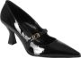 Giampaolo Viozzi Elegante Vernice Hakken Black Dames - Thumbnail 2