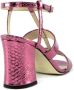 Giampaolo Viozzi Pitone print sandaal Roze Dames - Thumbnail 3