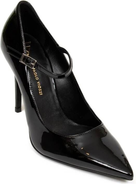 Giampaolo Viozzi Zwarte lakleren hoge hakken pumps Black Dames