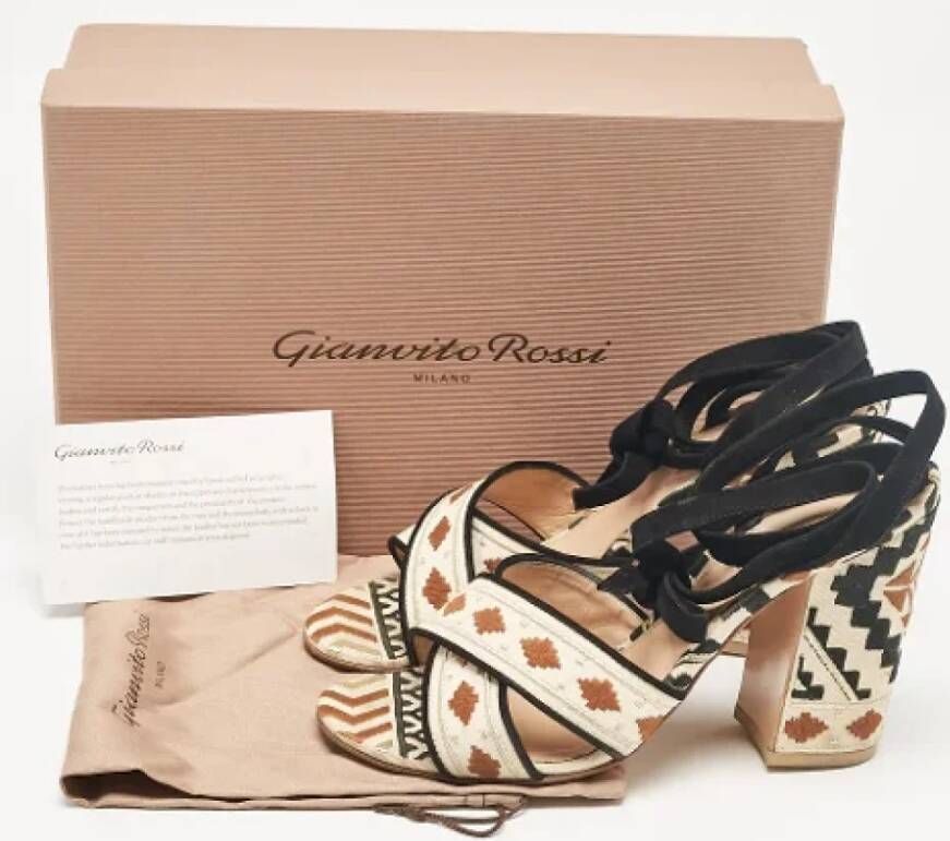 Gianvito Rossi Pre-owned Canvas sandals Multicolor Dames