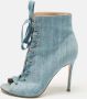 Gianvito Rossi Pre-owned Denim boots Blue Dames - Thumbnail 2