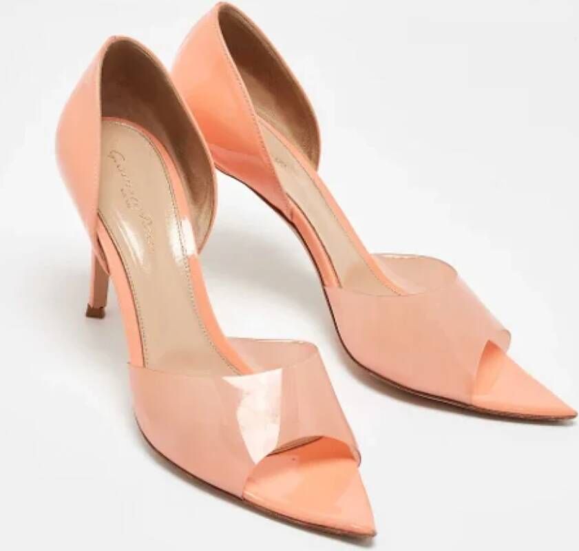 Gianvito Rossi Pre-owned Fabric heels Orange Dames