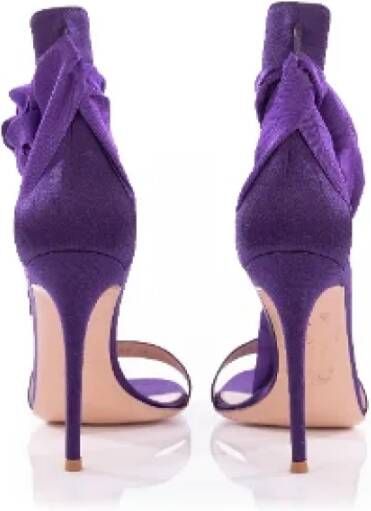 Gianvito Rossi Pre-owned Fabric sandals Purple Dames