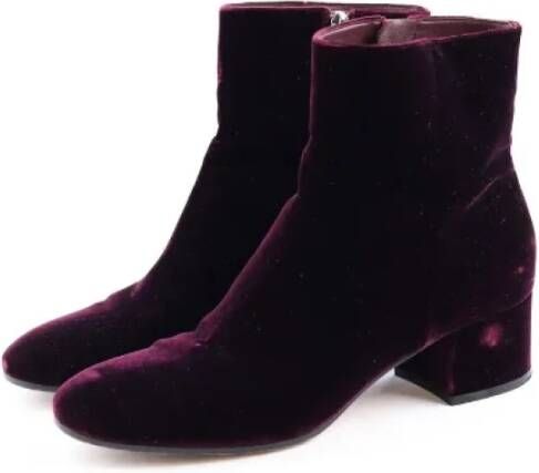 Gianvito Rossi Pre-owned Leather boots Purple Dames