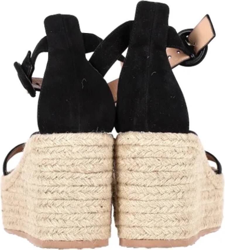 Gianvito Rossi Pre-owned Leather espadrilles Black Dames