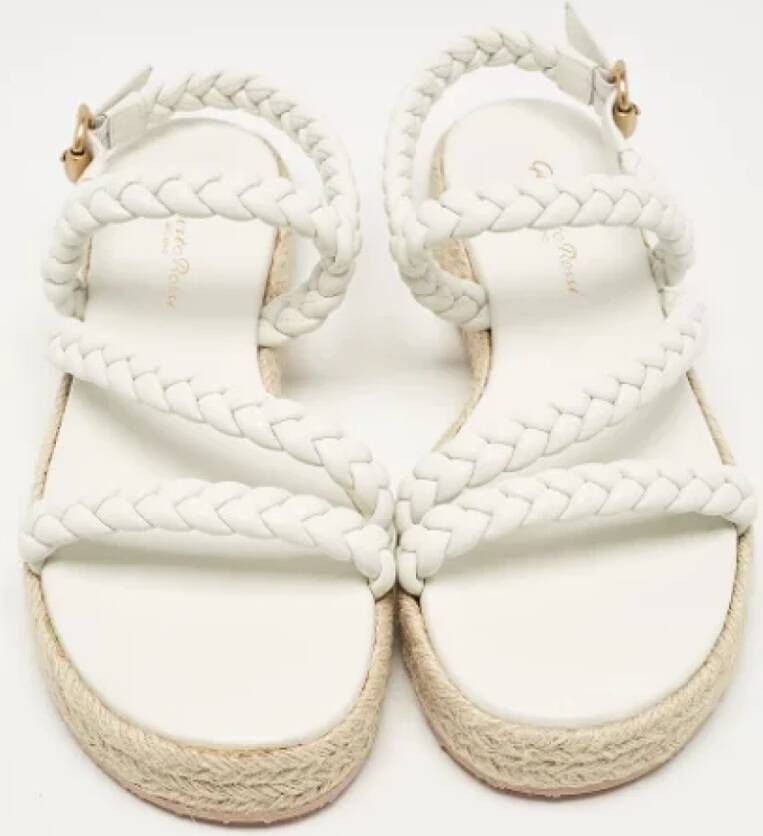 Gianvito Rossi Pre-owned Leather espadrilles White Dames