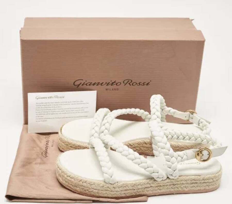 Gianvito Rossi Pre-owned Leather espadrilles White Dames