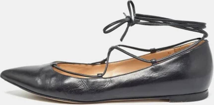 Gianvito Rossi Pre-owned Leather flats Black Dames