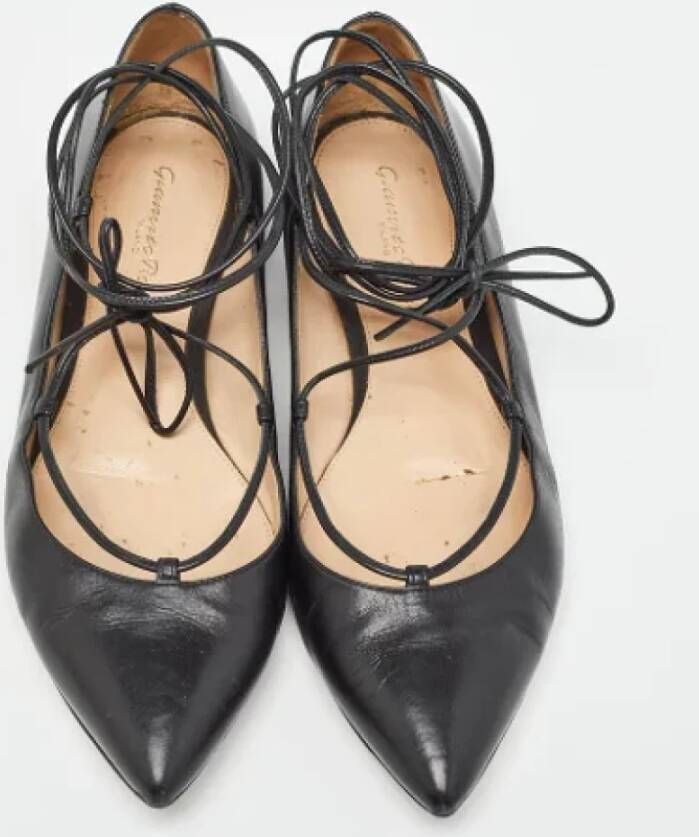 Gianvito Rossi Pre-owned Leather flats Black Dames