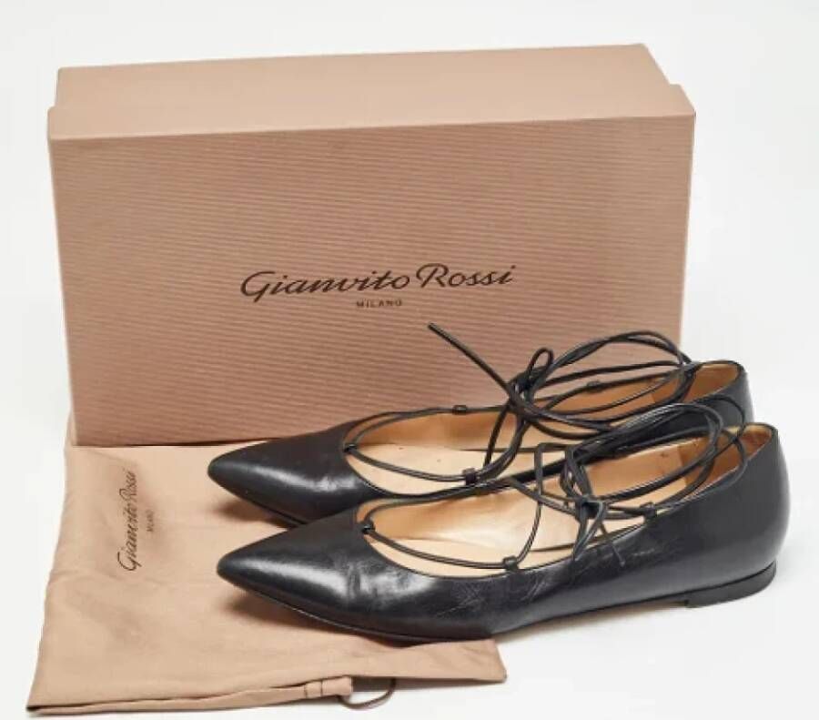 Gianvito Rossi Pre-owned Leather flats Black Dames