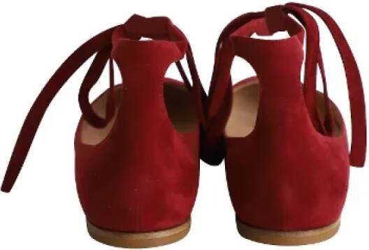 Gianvito Rossi Pre-owned Leather flats Red Dames