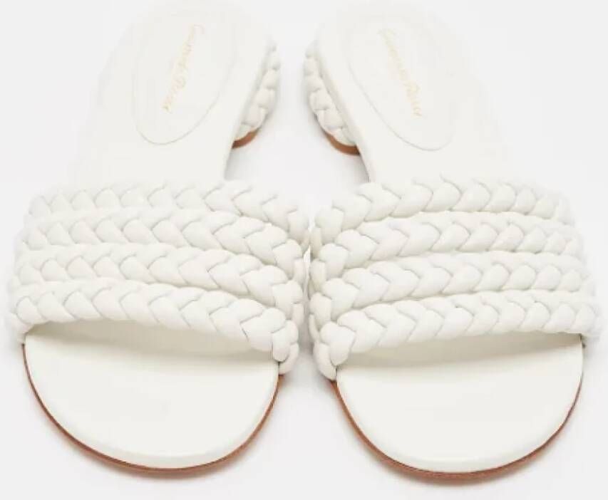 Gianvito Rossi Pre-owned Leather flats White Dames