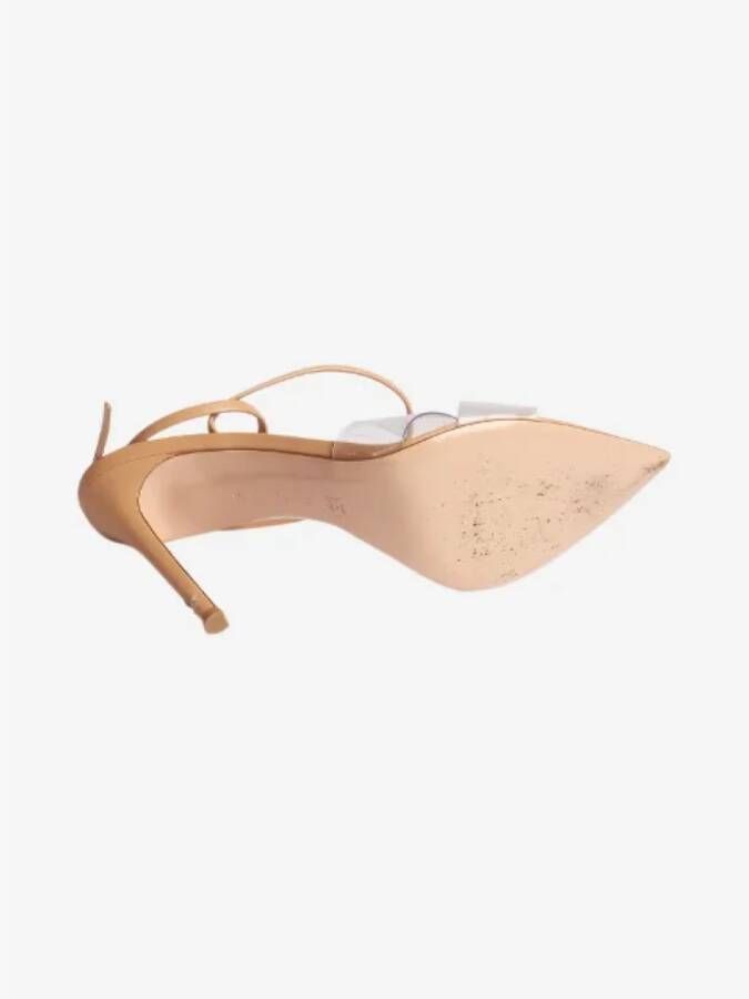 Gianvito Rossi Pre-owned Leather heels Beige Dames