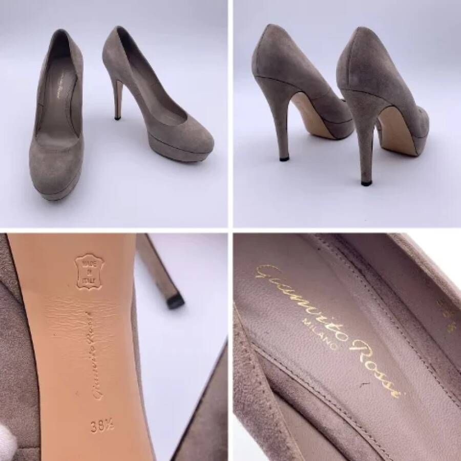 Gianvito Rossi Pre-owned Leather heels Beige Dames