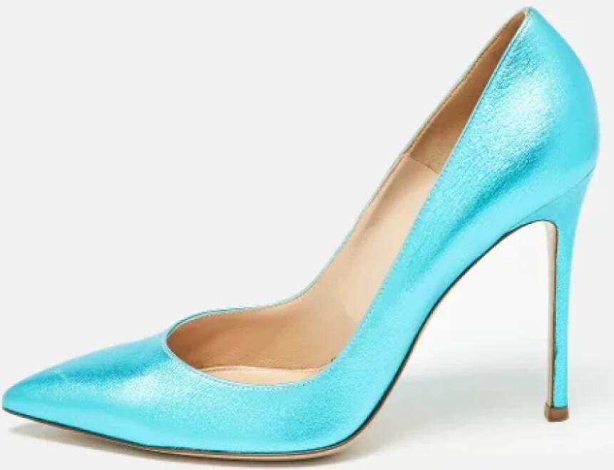 Gianvito Rossi Pre-owned Leather heels Blue Dames