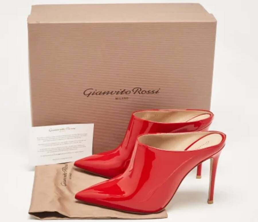 Gianvito Rossi Pre-owned Leather mules Red Dames