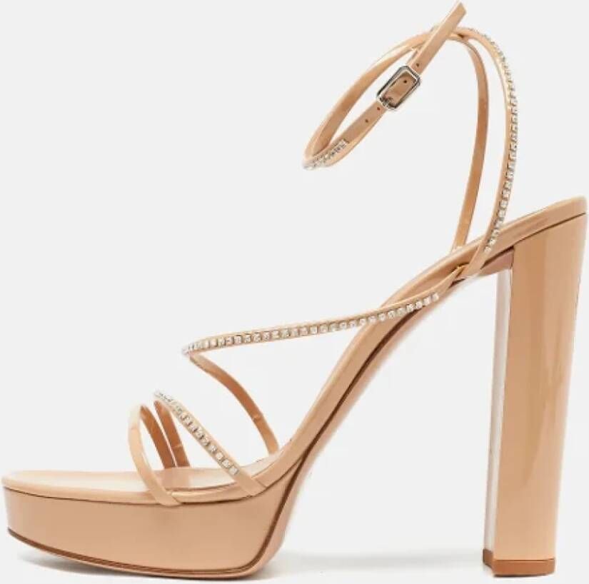 Gianvito Rossi Pre-owned Leather sandals Beige Dames