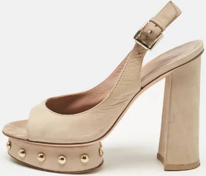 Gianvito Rossi Pre-owned Leather sandals Beige Dames