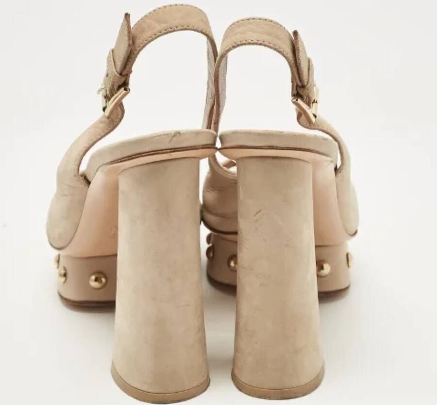 Gianvito Rossi Pre-owned Leather sandals Beige Dames